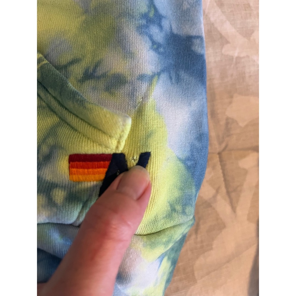Aviator Nation Blue Yellow Tie Dye Zip Hoodie and Joggers Set Large - Picture 7 of 9